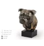 Staffordshire Bull Terrier, Staffordshire Bullterrier I - Hundestatue, Büste auf Steinsockel, Skulptur, Trophäe für Hundeausstellung der Marke Art-Dog