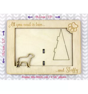 Staffordshire Bull Terrier, Staffie - Cadre photo, cadre en bois gravé, un joli gadget pour l'amoureux des chiens par Art-Dog