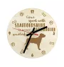 Staffordshire Bull Terrier, Staffy - clock with dog, wooden clock with engraving, personalised clock by Art-Dog
