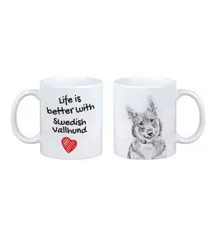 Vallhund suédois, Spitz des Wisigoths, Spitz des Visigoths - tasse avec chien, tasse avec photo, cadeau personnalisé de la marque Art-Dog