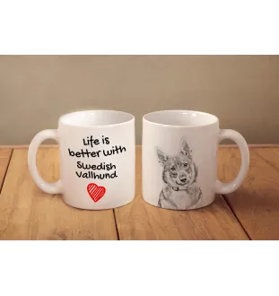 Vallhund suédois, Spitz des Wisigoths, Spitz des Visigoths - tasse avec chien, tasse avec photo, cadeau personnalisé de la marque Art-Dog