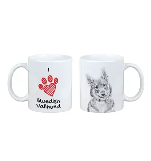 Swedish Vallhund, Swedish Cattle Dog, Swedish Shepherd - cup with a dog, cute cup with graphics, a gift with your photo from the Art-Dog brand