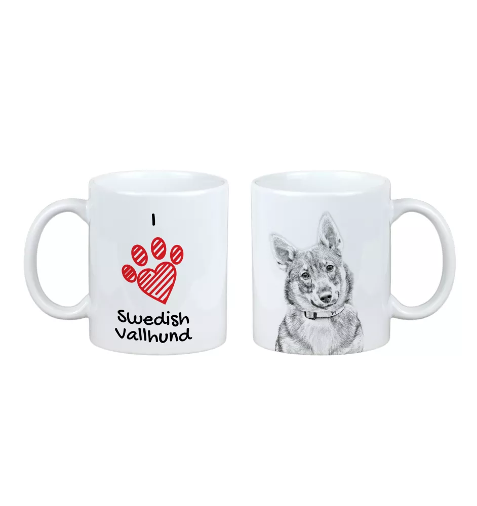 Swedish Vallhund, Swedish Cattle Dog, Swedish Shepherd - cup with a dog, cute cup with graphics, a gift with your photo from the Art-Dog brand