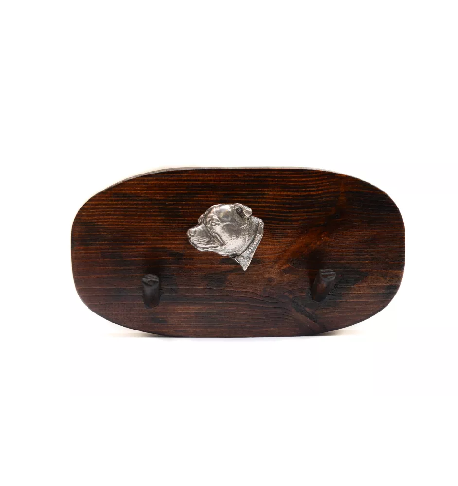 Staffordshire Bull Terrier wieszak drewniany podwójny Art-Dog