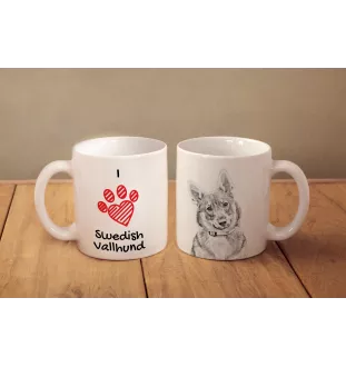 Schwedischer Vallhund, Västgötaspets, Westgotenspitz - Tasse mit Hund, entzückende Tasse mit Grafik, Geschenk mit Ihrem Foto von der Marke Art-Dog