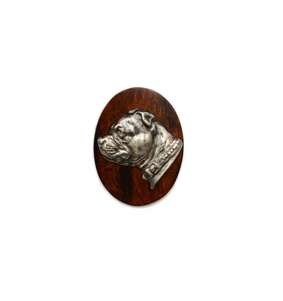 Staffordshire Bull Terrier, Staffy I - Dog show brooch, starter number clip, dog pin by Art-Dog