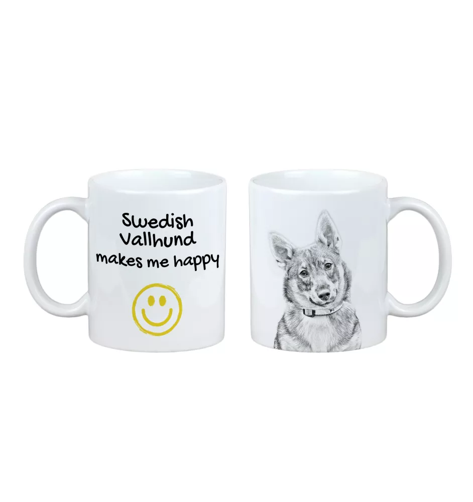 Swedish Vallhund, Swedish Cattle Dog, Swedish Shepherd - cup with a dog, cheerful cup for a dog lover, personalized gift from the Art-Dog brand