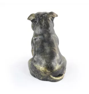 Staffordshire Bull Terrier, Staffy - dog statue, sitting dog for desk, decoration for the living room of a dog lover by Art-Dog