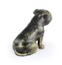 Staffordshire Bull Terrier, Staffordshire Bullterrier - Hundestatue, sitzender Hund für den Schreibtisch, Dekoration für das Wohnzimmer eines Hundeliebhabers von Art-Dog