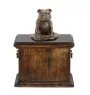 Staffordshire Bull Terrier urna ze statuetką drewniana Art-Dog
