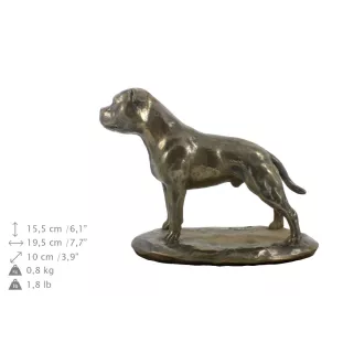 Staffordshire Bull Terrier, Staffie - urne pour les cendres de chien, urne avec une statuette, urne personnalisée pour les cendres de chien de la marque Art-Dog