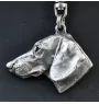 Dachshund Rauhhaar, Dackel, Teckel I - Versilberter Schlüsselanhänger mit Hund, Handtaschen-Dekoration, Rucksack-Anhänger der Marke Art-Dog