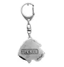 Teckel à poil dur, Chien-saucisse II - Porte-clés argenté avec chien, décoration de sac à main, pendentif de sac à dos par la marque Art-Dog