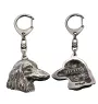 Dachshund Wire-haired, Wiener dog, Badger dog - Silver-plated key ring with dog, handbag decoration, backpack pendant by Art-Dog brand