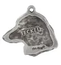Teckel à poil dur, Chien-saucisse - Porte-clés argenté avec chien, décoration de sac à main, pendentif de sac à dos par la marque Art-Dog