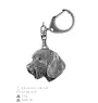 Dachshund Wire-haired, Wiener dog, Badger dog III - Silver-plated key ring with dog, handbag decoration, backpack pendant by Art-Dog brand