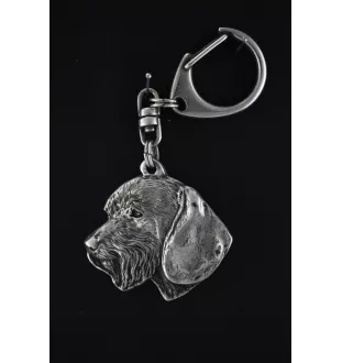 Teckel à poil dur, Chien-saucisse III - Porte-clés argenté avec chien, décoration de sac à main, pendentif de sac à dos par la marque Art-Dog