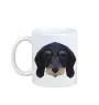 Teckel à poil dur - tasse avec une photo et un motif de chien géométrique Art-Dog