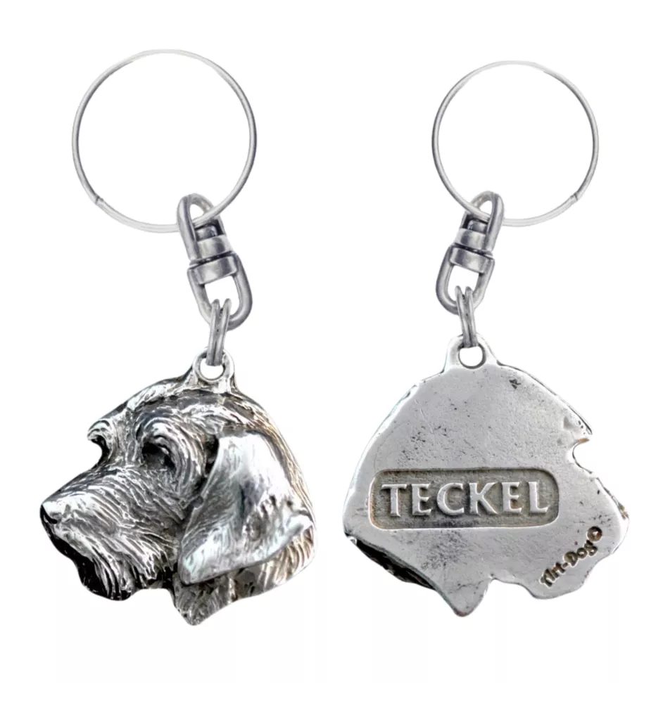 Teckel à poil dur, Chien-saucisse II - Pendentif chien argenté, décoration de sac à main, pendentif sac à dos par la marque Art-Dog