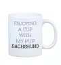 Teckel à poil dur - tasse avec une photo et un motif de chien géométrique Art-Dog