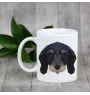 Drahthaariger Teckel - Becher mit einem Bild und dem Schriftzug geometrischer Hund Art-Dog