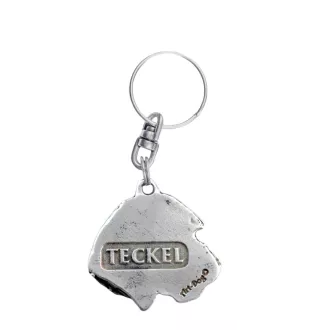 Dachshund Wire-haired, Wiener dog, Badger dog II - Silver-plated dog pendant, handbag decoration, backpack pendant by Art-Dog brand