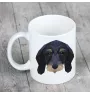 Teckel à poil dur - tasse avec une photo et un motif de chien géométrique Art-Dog