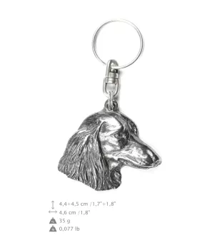 Jamnik szorstkowłosy brelok do kluczy posrebrzany Art-Dog