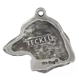 Dachshund Wire-haired, Wiener dog, Badger dog - Silver-plated dog pendant, handbag decoration, backpack pendant by Art-Dog brand