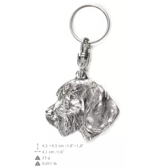 Jamnik szorstkowłosy III brelok do kluczy posrebrzany Art-Dog