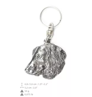 Dachshund Wire-haired, Wiener dog, Badger dog IV - Silver-plated dog pendant, handbag decoration, backpack pendant by Art-Dog brand