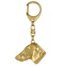 Teckel à poil dur, Chien-saucisse I - Porte-clés doré avec chien, décoration de sac à main, accessoire de luxe de la marque Art-Dog