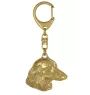 Dachshund Wire-haired, Wiener dog, Badger dog - Gilded key ring with dog, handbag decoration, luxury accessory by Art-Dog brand