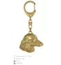 Dachshund Rauhhaar, Dackel, Teckel - Vergoldeter Schlüsselanhänger mit Hund, Handtaschenschmuck, Luxus-Accessoire der Marke Art-Dog