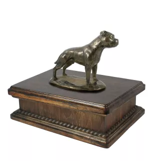 Staffordshire Bull Terrier drewniana niska urna Art-Dog