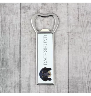 Teckel à poil dur - ouvre-bouteille avec une image et une inscription pour la bière Art-Dog
