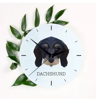 Jamnik szorstkowłosy zegar geometryczny Art-Dog