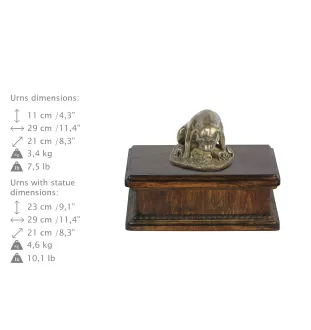 Staffordshire Bull Terrier, Staffordshire Bullterrier III - Hund Ascheurne, klassische Urne mit Statue, elegante Urne mit Hund von der Marke Art-Dog