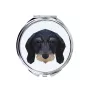 Teckel à poil dur - miroir avec une image et un motif géométrique de la marque Art-Dog