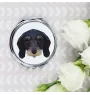 Teckel à poil dur - miroir avec une image et un motif géométrique de la marque Art-Dog