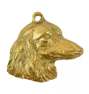 Jamnik szorstkowłosy brelok pozłacany w pudełku Art-Dog