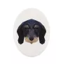 Teckel Wirehaired - a plate with a geometric design and the brand name Art-Dog