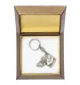 Dachshund Wire-haired, Wiener dog, Badger dog I - Silver-plated pendant with a dog in a decorative box, handbag decoration, backpack pendant by Art-Dog brand