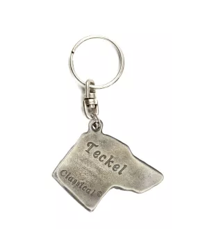 Dachshund Wire-haired, Wiener dog, Badger dog I - Silver-plated pendant with a dog in a decorative box, handbag decoration, backpack pendant by Art-Dog brand