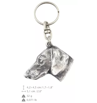 Dachshund Wire-haired, Wiener dog, Badger dog I - Silver-plated pendant with a dog in a decorative box, handbag decoration, backpack pendant by Art-Dog brand
