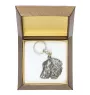 Dachshund Wire-haired, Wiener dog, Badger dog II - Silver-plated pendant with a dog in a decorative box, handbag decoration, backpack pendant by Art-Dog brand
