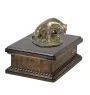 Staffordshire Bull Terrier, Staffy VII - urn for dog ashes, personalized urn with a statue, wooden urn with a dog by Art-Dog brand