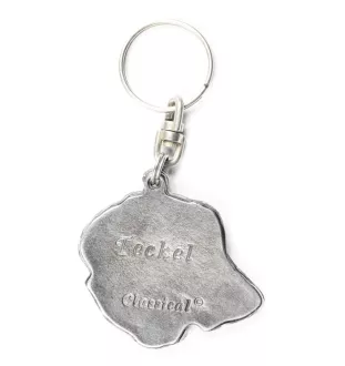 Teckel à poil dur, Chien-saucisse II - Pendentif argenté avec un chien dans une boîte décorative, décoration de sac à main, pendentif de sac à dos par la marque Art-Dog