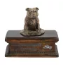 Staffordshire Bull Terrier, Staffy - urn for dog ashes, personalized urn with a statue, wooden urn with a dog by Art-Dog brand