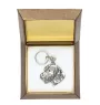 Dachshund Wire-haired, Wiener dog, Badger dog III - Silver-plated pendant with a dog in a decorative box, handbag decoration, backpack pendant by Art-Dog brand
